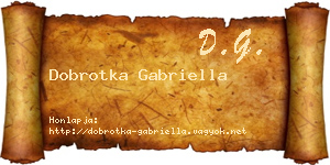 Dobrotka Gabriella névjegykártya